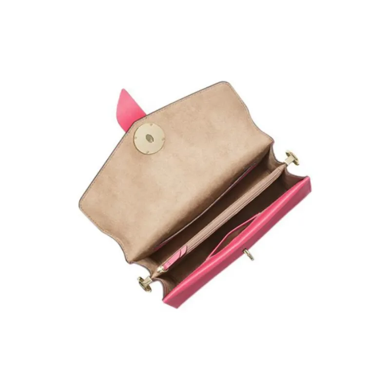 MICHAEL KORS Greenwich Cow Leather Shoulder Bag Crossbody Bag Medium Size Women's Rose Red-2