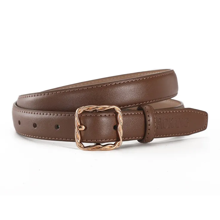 AOKANG Split Cow Leather Belts Women's Width 2.3CM-18