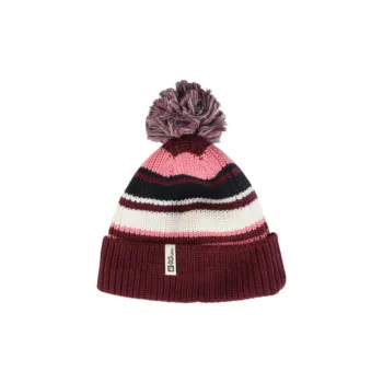 Jack Wolfskin Polyester, Knitted Fabric, Wool Beanies Kids' Red