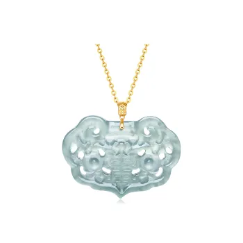 Cuiya Golden Building Ice Glutinous Jadeite Necklaces Women's
