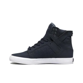 SUPRA Anti Slip Wear Resistant High Top Skateboard Shoes Men's Blue