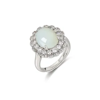Oriental Jade Hetian Jade Rings White Jade Women's