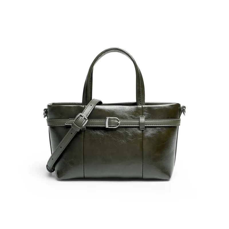 Mulinsen Polyurethane Shoulder Bag Crossbody Bag Handbag Women's Dark Green-0