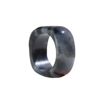 Jade Charm Yao Hetian Jade Rings Blue And White Unisex