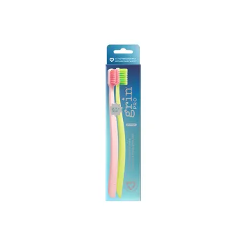 Grin Adults Brightening Small Head Soft Bristles For Teeth Stain Removal, Gum Protection, And Cleaning Toothbrushes