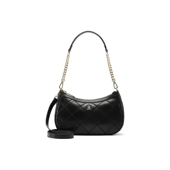 Montagut Sheepskin Handbag, Shoulder Bag Regular Women's Black/Stone Gray/Coconut Milk White/Ancora Red
