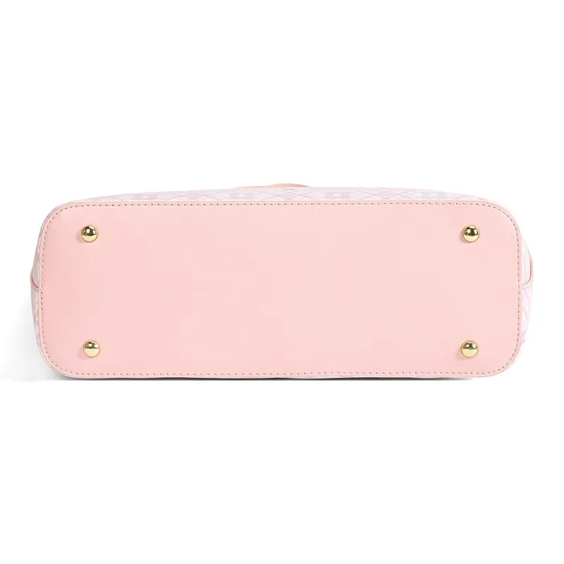 Miffy Synthetic Leather Tote Bag Shopping Bag Underarm Shoulder Bag Women's White/Pink-12