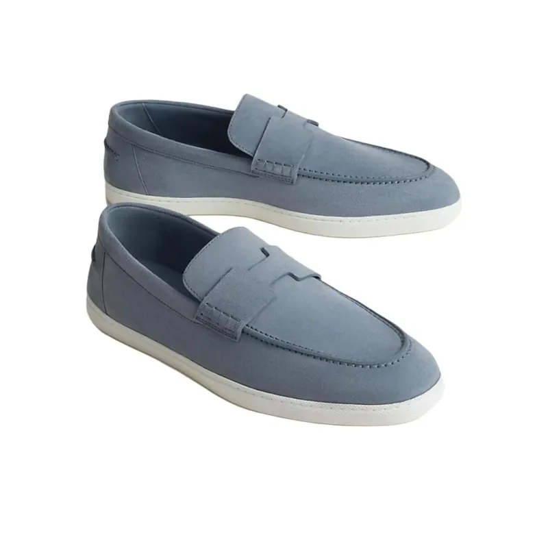 HERMES Loafers Men Blue-2