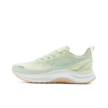 XTEP Stride ET Running Shoes Women's Low Top Cream Yellow Green/Sail White