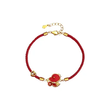 KADER 925 Sterling Silver Bracelets Women's Red