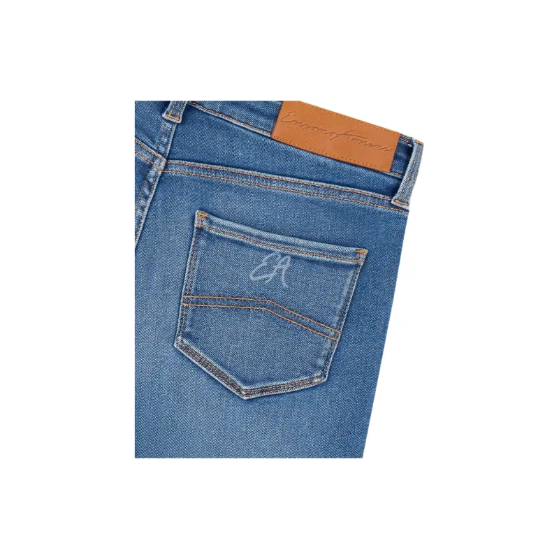 EMPORIO ARMANI Asv J20 High waisted Super skinny Leg Jeans In A Worn look Organic Stretch Denim-4