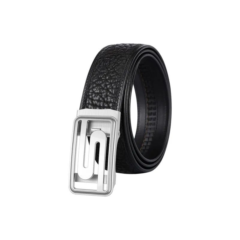 CATELLES Wild Cow Leather Textured Top Grain Cow Leather Leather Belts Men's Width  3.5cm-0