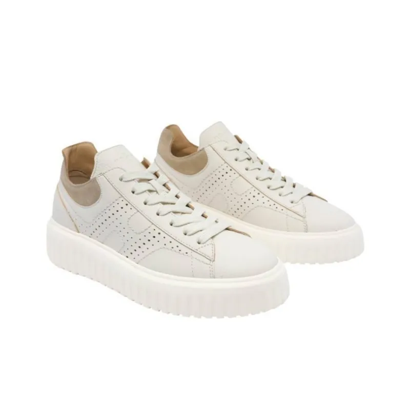 HOGAN Round Toe Lace Up Sneakers-2
