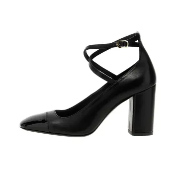 Stuart Weitzman/SW Eden Strap Chunky Heel High Heels Women's Black
