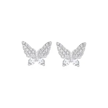 KADER 925 Sterling Silver Stud Earrings Women's Silver