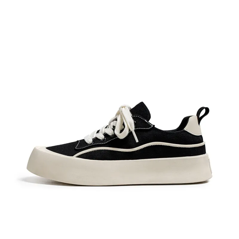 WEISHIBANGWEI Canvas Shoes Men's Black-0