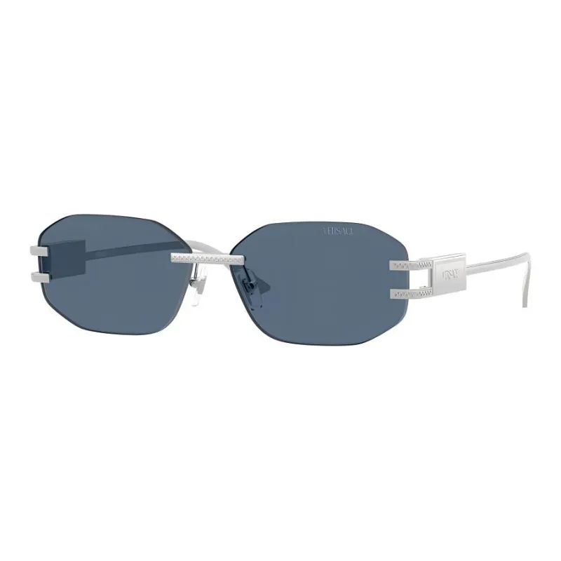 VERSACE Geometric Sunglasses Deep Blue-0