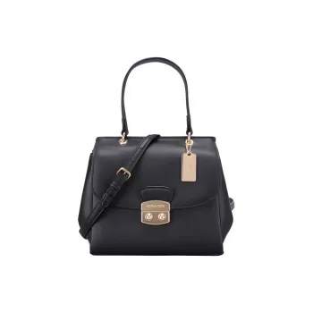 COACH Avary Leather Messenger Bag Handbag Shoulder Bag Crossbody Bag Small Size Women's Black