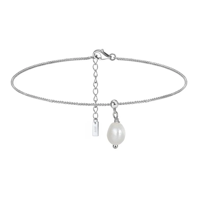 ZHENZHUAOMI Freshwater Pearl Anklets Women's-2