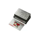 Knight Silver Dragon Pattern Back Silver Poker Card