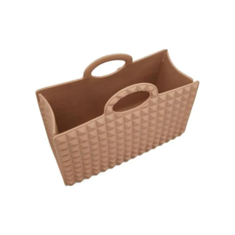 Valentino Rubber Tote Bag, Shopping Bag, Shoulder Bag, Handbag Women's Pink Cinnamon-3