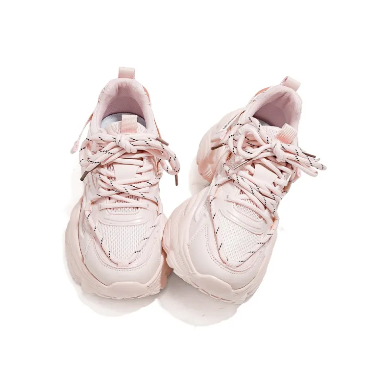 Warrior Low Top Chunky Sneakers Women's Pink-1