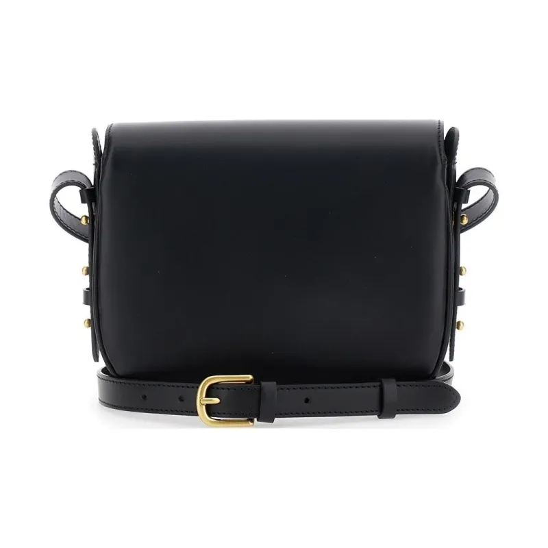 SOEUR Leather Shoulder Bag Mini Women's Black-3