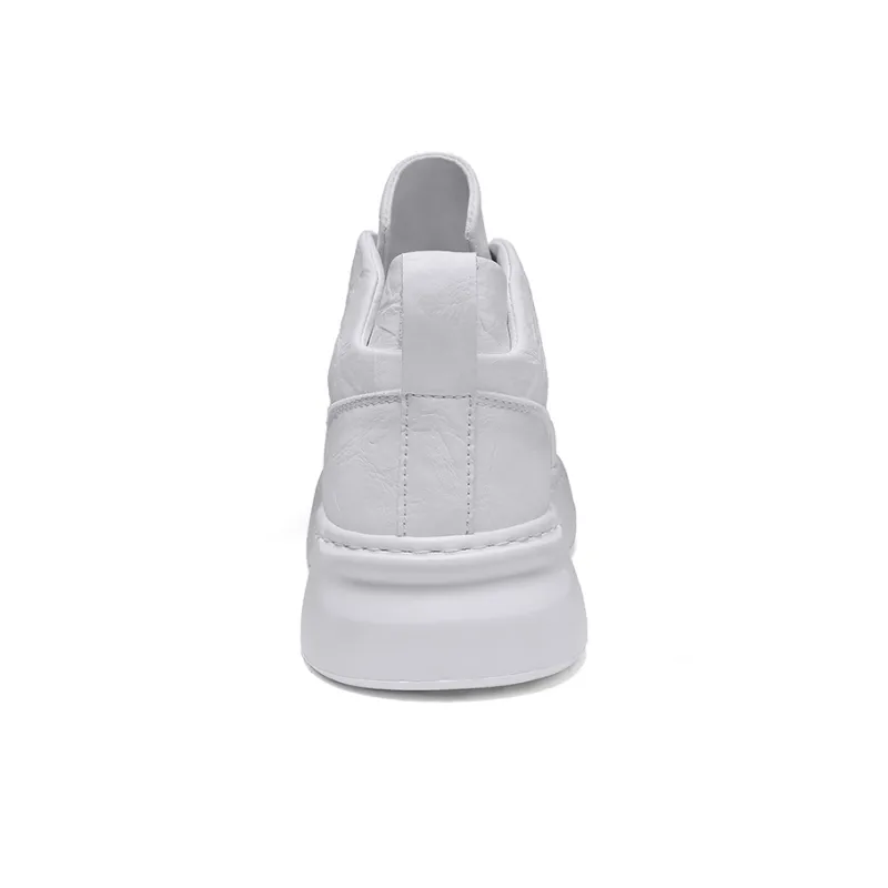 Jerden Smith Abrasion Resistant Balance Cushioning Mid Top Skateboard Shoes Men's White-4