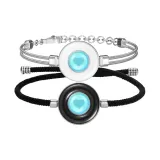 Heart-Fluttering: Black White 1 Pair