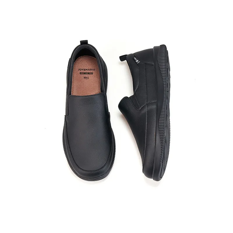 Joy&Mario Men's Casual Shoes Men Low Top Black/Dark Blue/Light Gray-4