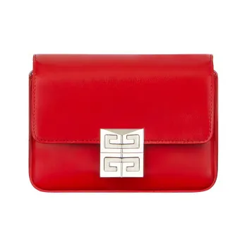 Givenchy 4G Cow Leather Shoulder Bag, Crossbody Bag Small Size Women's Red