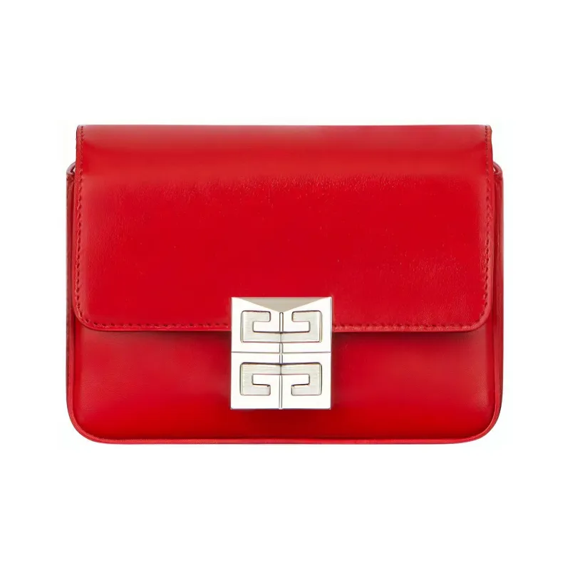 Givenchy 4G Cow Leather Shoulder Bag, Crossbody Bag Small Size Women's Red-0
