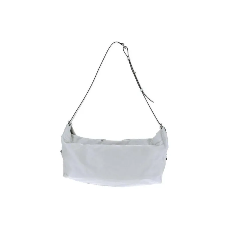 Alexander McQueen Bundle Draw Medium Shoulder Bag White/Black-2