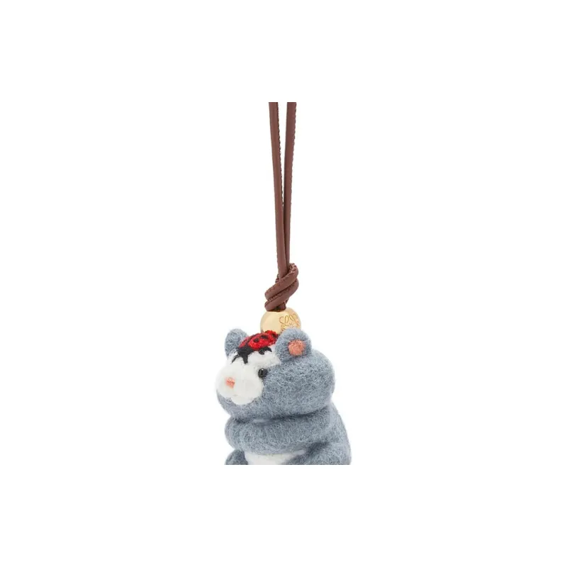 LOEWE Suna Fujita Collaboration Felt Bag Accessories Women's Gray Blue-3