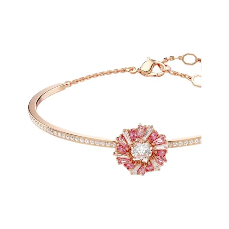 Swarovski Faux Crystal Bangles Women's Rose Gold-2