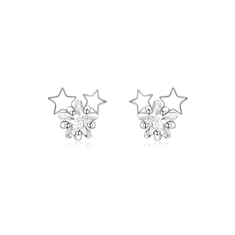 GUDS GAVE S999 Fine Silver Stud Earrings Women's-3