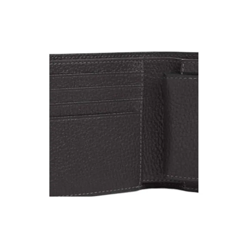 COACH 3 IN 1 Wallet Stone Pattern Leather Wallet Mini Men's Black-3