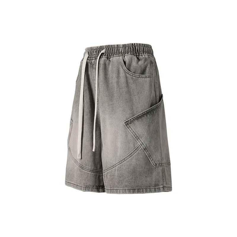 VXOXV Denim Shorts Unisex Concrete Gray-1