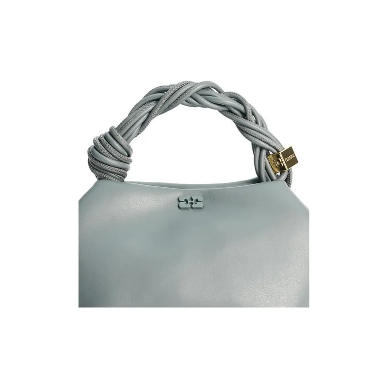GANNI Ohoskin Recycled Leather Portable Crossbody Bag Shoulder Bag Women's Dark Gray-4