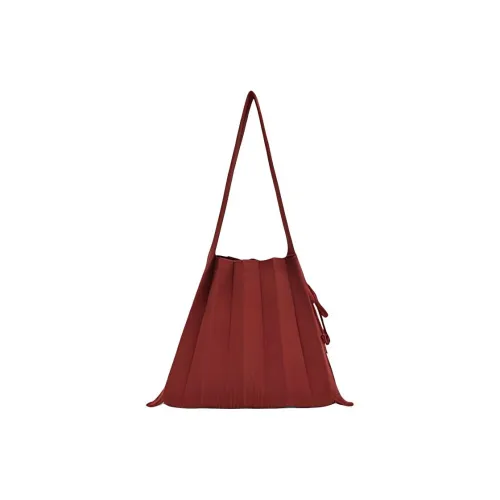 JOSEPH&STACEY Recycled Polyester Shoulder Bag Small Size Women's Brick Red