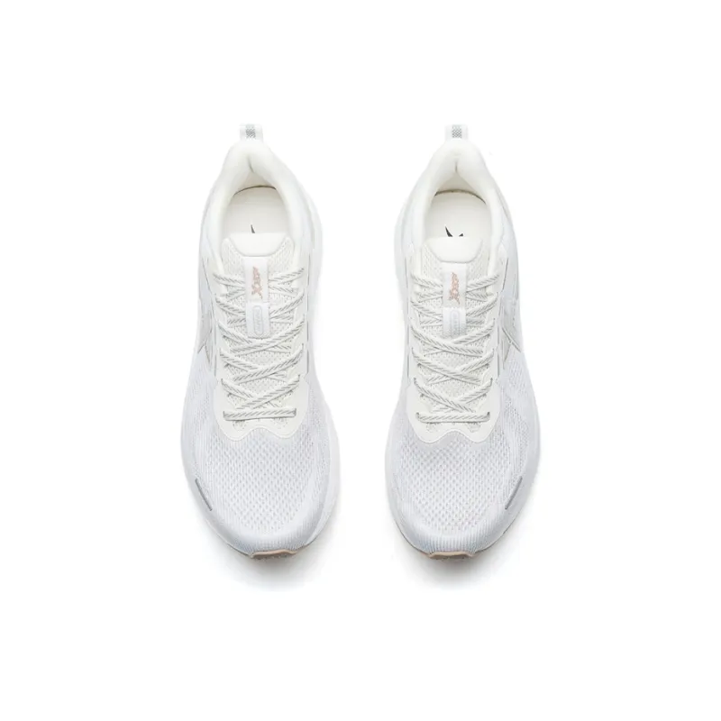 XTEP Stride ET Rebound Wear Resistant Slip Resistant Low Top Training Running Shoes Men's Sail White/Classic White-5