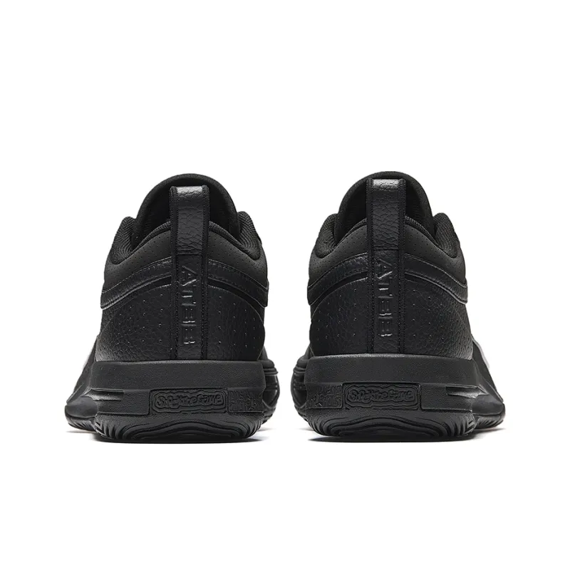 Anta Fengmang 1 Anti Slip And Wear Resistant Coverage Low Top Nitrogen Technology Basketball Shoes Men's Basic Black-4