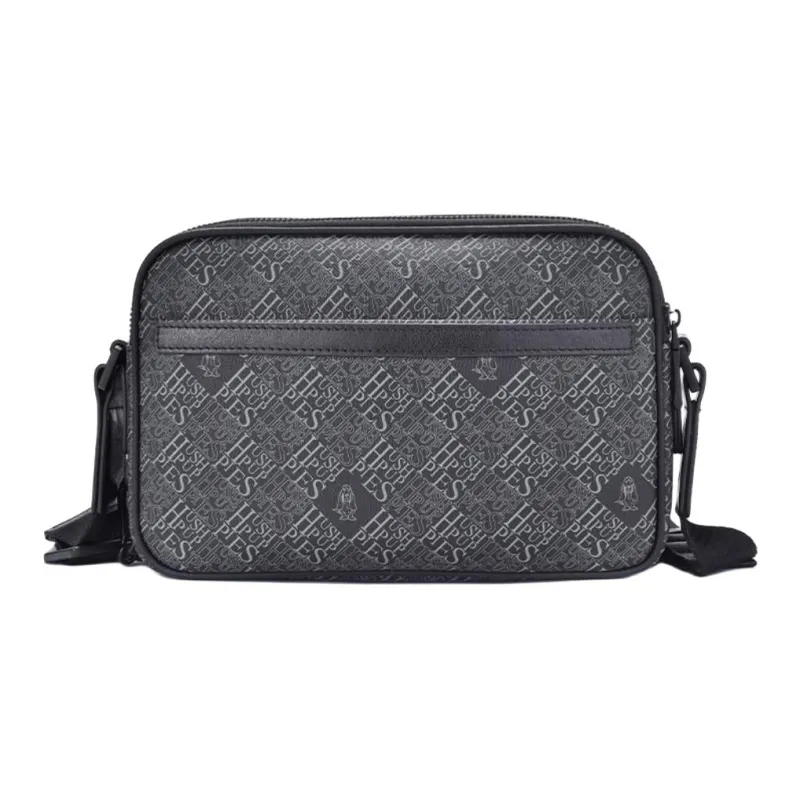 Hush Puppies Synthetic Leather Crossbody Bag Medium Size Men's Black-3