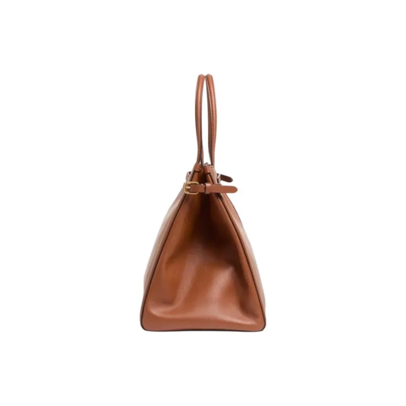 Valentino Calfskin Handbag Medium Size Men's Tobacco-2