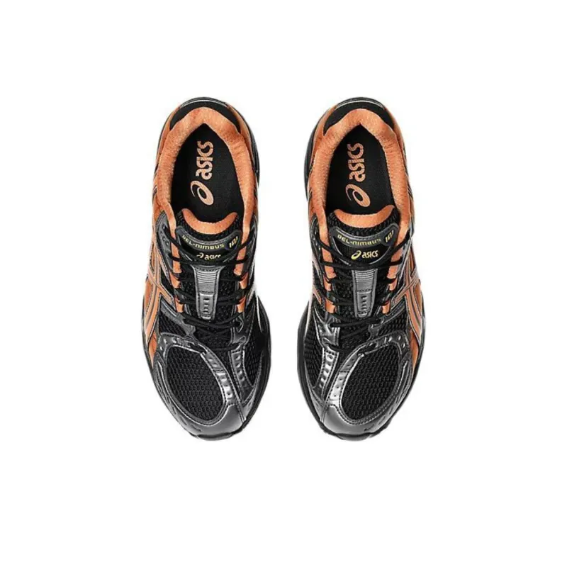 Asics GEL Nimbus 10.1 Anti Slip Wear Resistant Low Top Running Shoes Unisex Black Orange-3