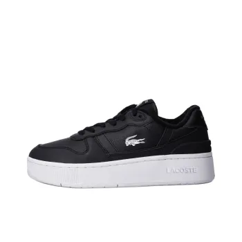 LACOSTE T-Clip Anti-Slip Wear-Resistant Low-Top Skateboard Shoes Women's Black White