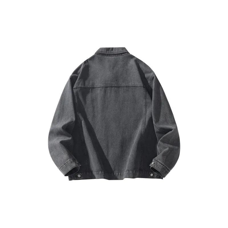 FASTFISH Denim Jacket Unisex Dark Gray-1