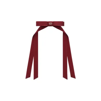 DIOR Satin Hair Clips Women's Pomegranate Red