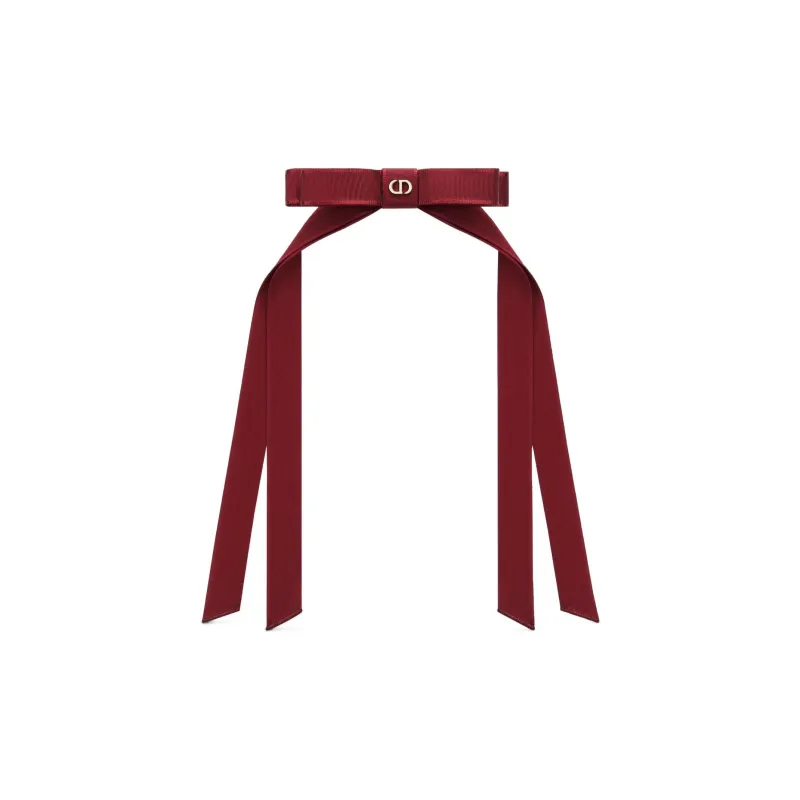 DIOR Satin Hair Clips Women's Pomegranate Red-0