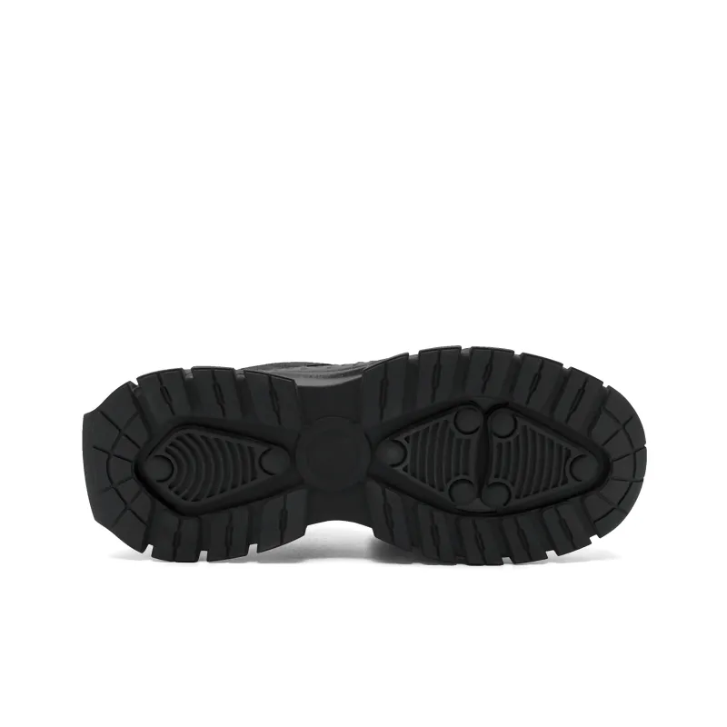 JEEP SPIRIT Slip Resistant, Abrasion Resistant, Breathable, Height Increasing Low Top Chunky Sneakers Men's Black-5